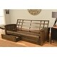 preview thumbnail 9 of 10, Copper Grove Kostandovo Storage Futon in Rustic Walnut Finish with Mattress
