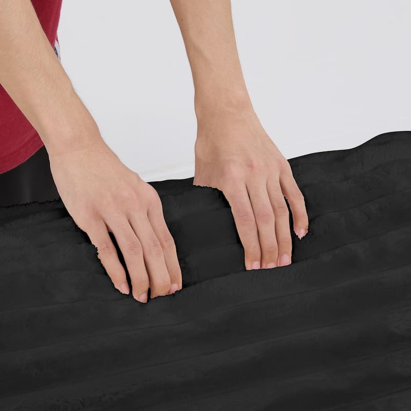 Roomfitters Living Room Compressed Chaise Lounge Foam Sofa Bed, Fluffy Corduroy Upholstered Cloud Couch with Deep Seat