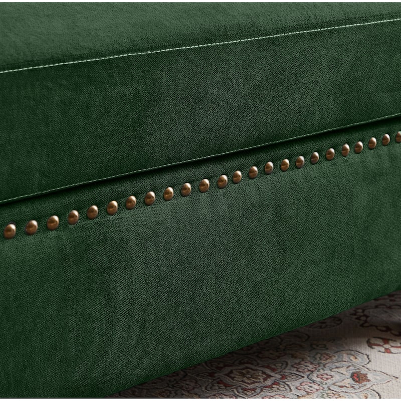 4 Seater L Shaped Reversible Sectional Sofa with Storage Ottoman
