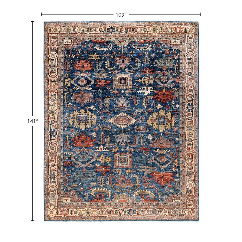 Serapi One-of-a-Kind Hand-Knotted Area Rug - Blue - 9' 1" x 11' 9"