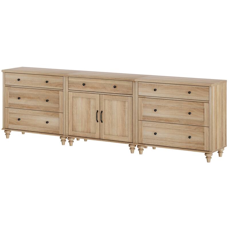 Farmhouse TV Stand with Doors and Drawer﻿