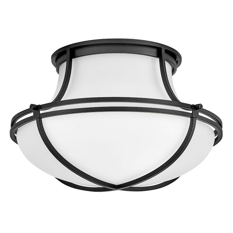 Hinkley Lighting 44491 Saddler 3 Light 16" Wide Flush Mount Ceiling - Black