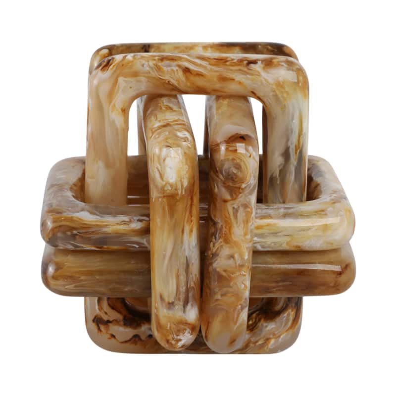 Modern Resin Decorative Object Knot Sleek and Stylish Accent Piece - 6" x 6" x 6"
