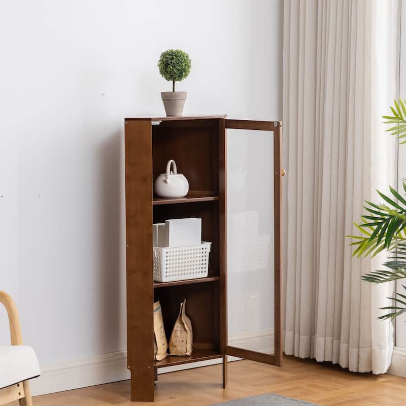 Wooden Cabinet with Doors and Shelves
