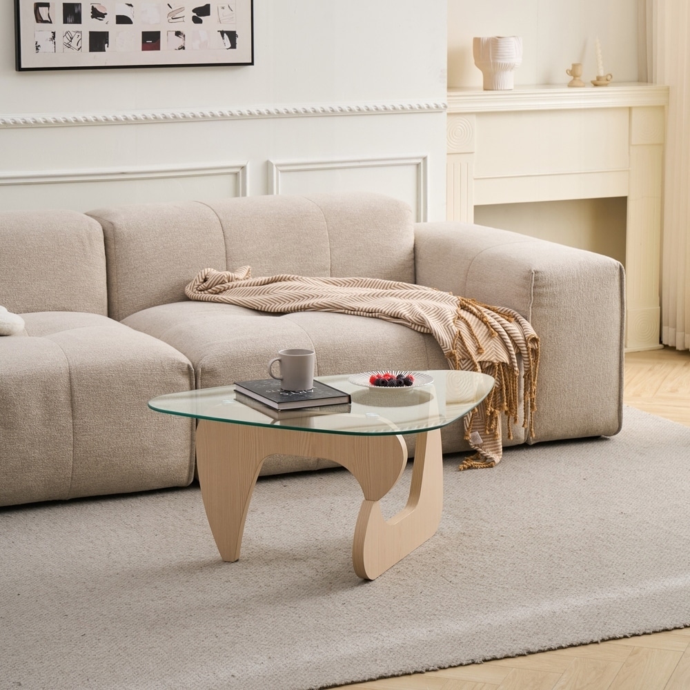 Glass Coffee Tables Farmhouse Coffee Table Mid-Century Modern Wood Center Table