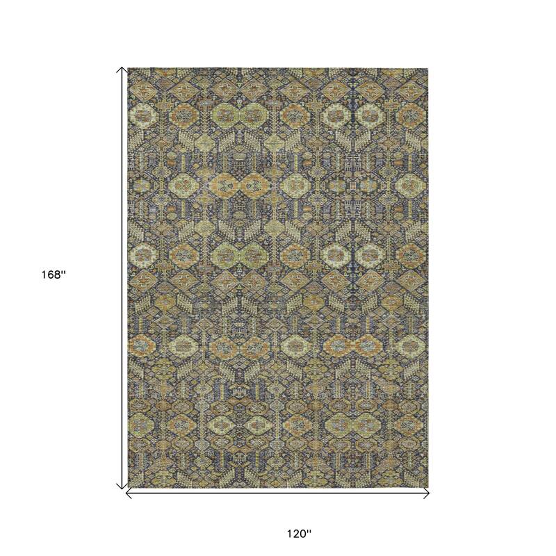 Caro Lush Floral Weather Resistant Blended Style Outdoor Rug