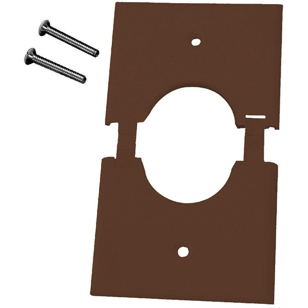 Single Gang Brown Split-Port Cable Pass Through Plate. Opens flyout.