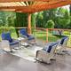 Option Light Gray Wicker / Blue Cusion
