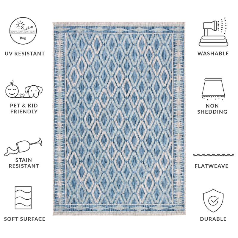 SAFAVIEH Courtyard Hannchen Indoor/ Outdoor Waterproof Patio Backyard Rug