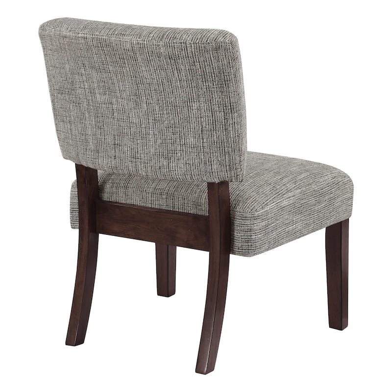 Jasmine Accent Chair in Speckled Charcoal Fabric
