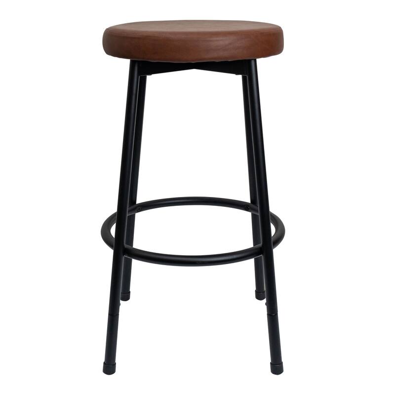 Azalea Park Set of 2 Adjustable Height Barstools with Upholstered Seat - 15.94 W x 15.94 D x 24.02-29.02 H"