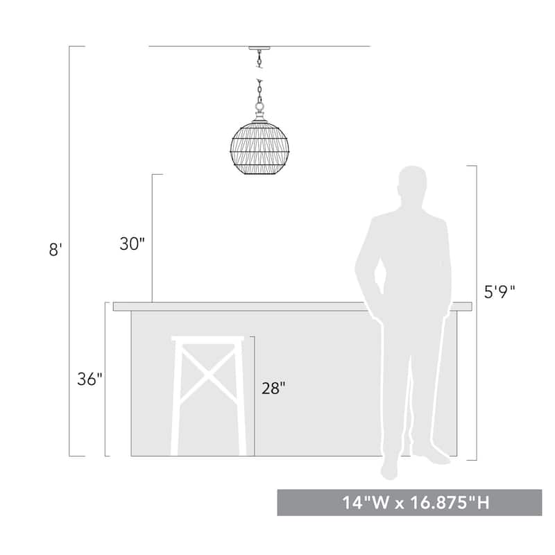 Florence 14" Wide 1-Light Medium Pendant with Rope Shade