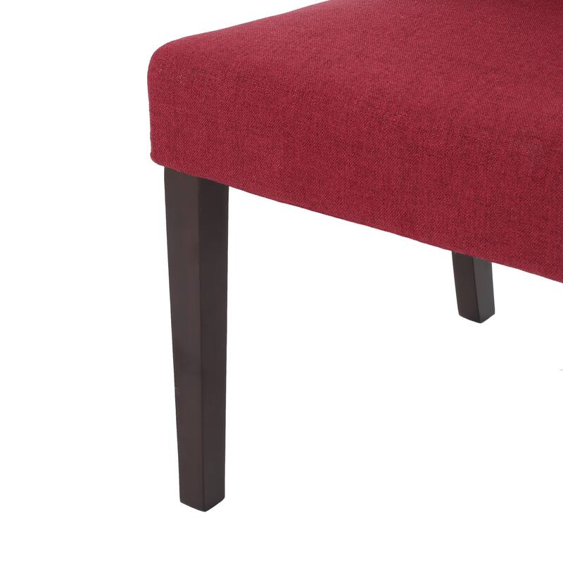 Wingback Upholstered Dining Chairs Set of 2, Fabric Side Dining Room Chairs with Tufted Button, Home Kitchen Wood Chairs
