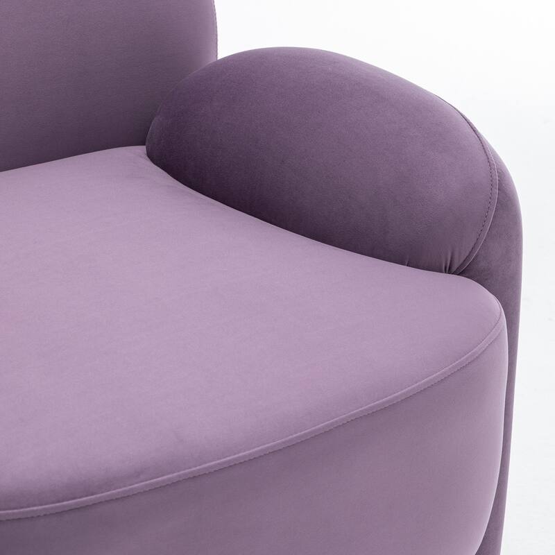 SEYNAR Modern Glam Velvet Thickened Seat Cushion Accent Chair