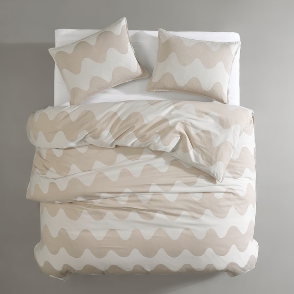 Marimekko Lokki Beige Cotton Duvet Cover Set - Bed Bath & Beyond