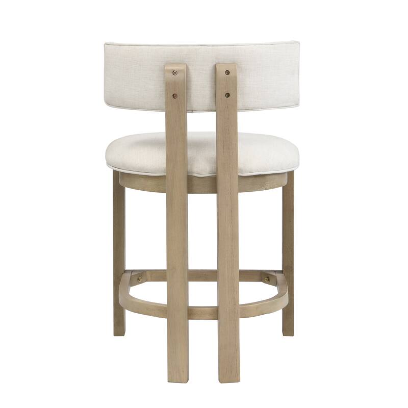 Christopher Knight Home - Dovey Contemporary Upholstered 26-Inch Counter Stool Set of 2 with Rubberwood Frame