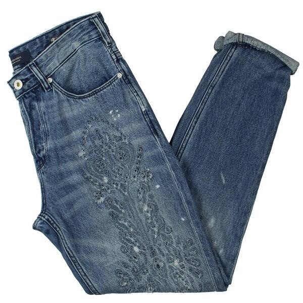 Shop Scotch Soda Womens L Adorable Boyfriend Jeans Denim Embroidered Overstock 22907701