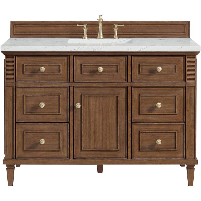 James Martin Vanities 424-V48-FENC Lorelai 48" Free Standing Single - Mid-Century Walnut