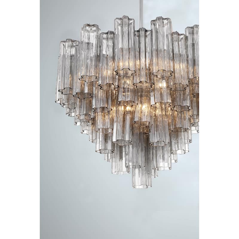 Addis 12 Light Polished Chrome Chandelier - 26.75"W x 21.5"H x 26.75"D