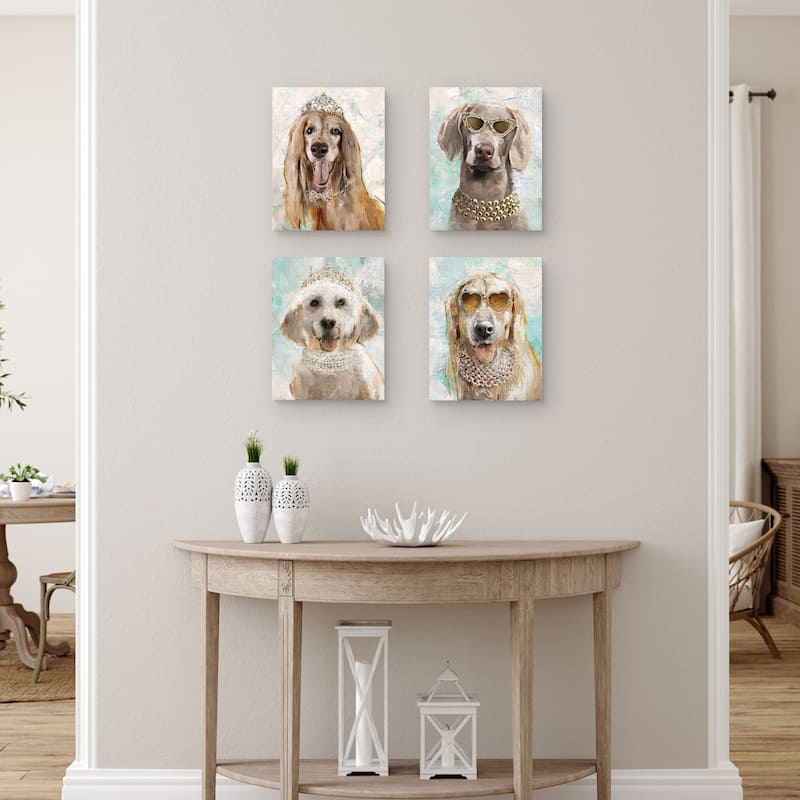 Doggie Divas I - IV by Studio Arts Canvas Art Prints