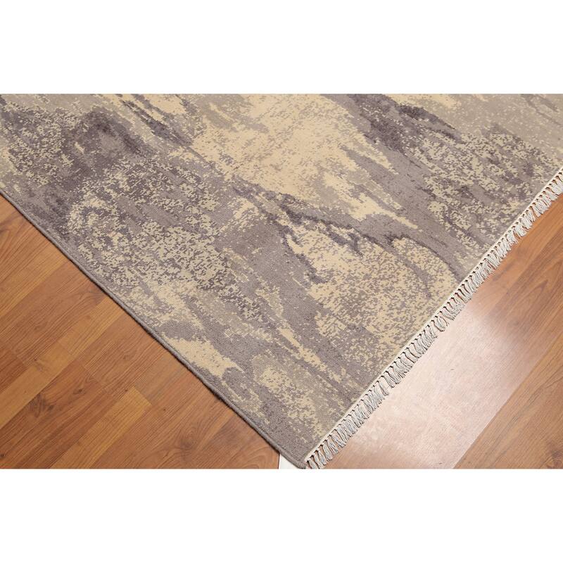 HandKnotted Designer Grunge/Distress Look Beige,Light Grey Oriental