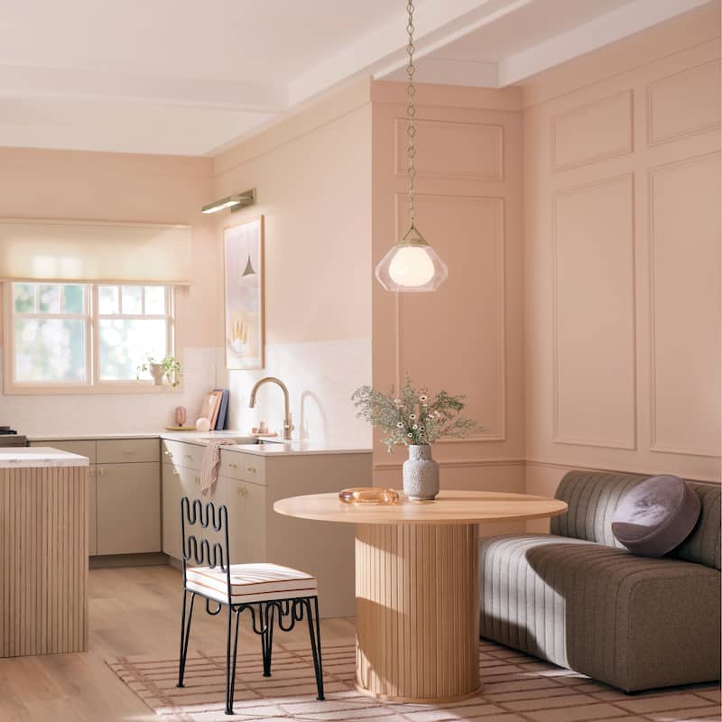 Kichler Lighting Nella 16 Inch 1 Light Pendant with Clear Outer Glass with Opal Interior Glass in Champagne Bronze - 12