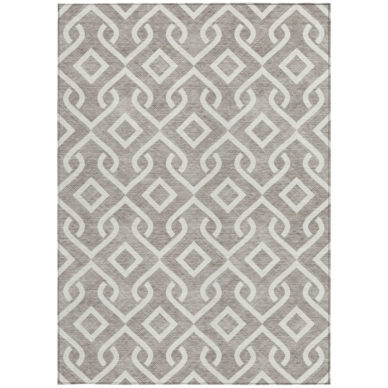 HomeRoots Geometric Transitional Rectangle Outdoor Rug