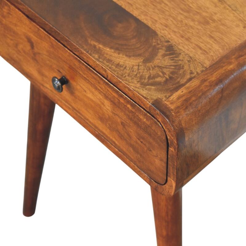 HomeRoots 22" Chestnut Solid Wood One Drawer Nightstand