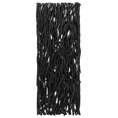 Uttermost Gathered Teak Black Wood Wall Decor