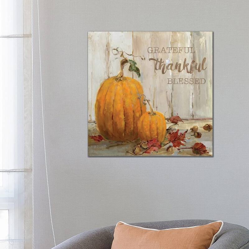 iCanvas "Pumpkin Patch I" by Sally Swatland Canvas Print - 26x26x1.5
