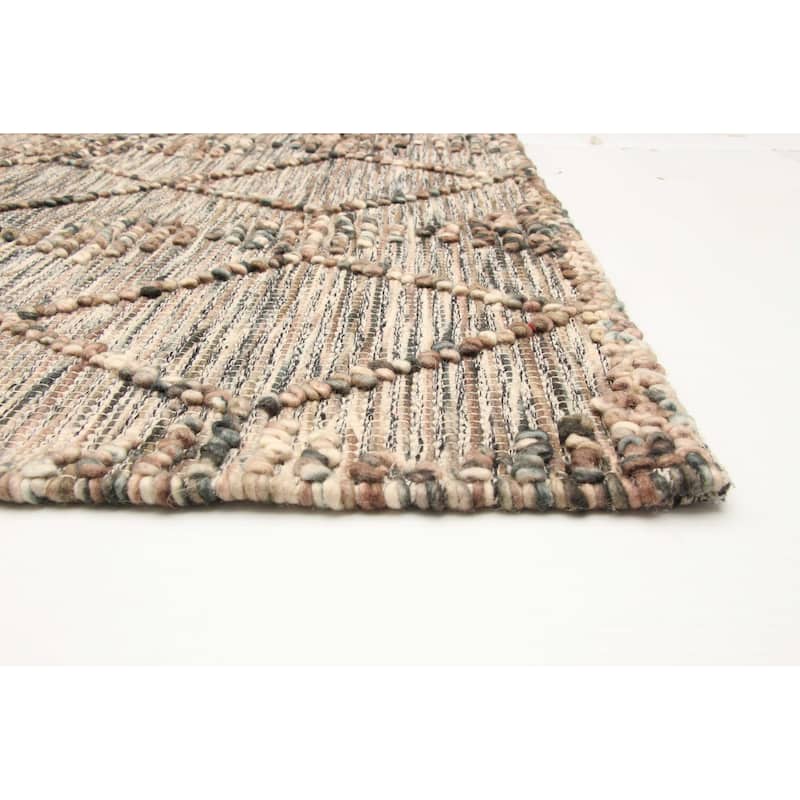 ECARPETGALLERY Braid weave Sienna Brown Wool Rug - 5'2 x 7'2