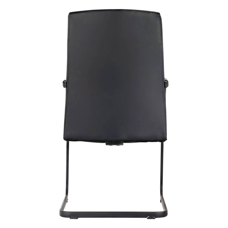 LeisureMod Evander Modern Faux Leather Office Chair with Aluminum Frame