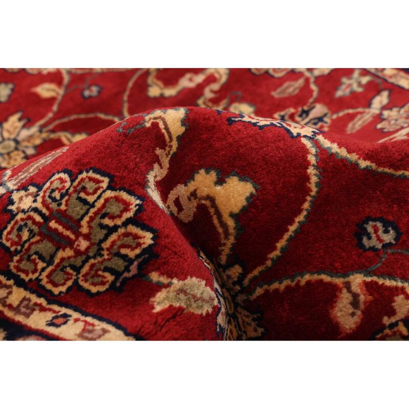 ECARPETGALLERY Hand-knotted Finest Agra Jaipur Dark Red Wool Rug - 2'7 x 9'9