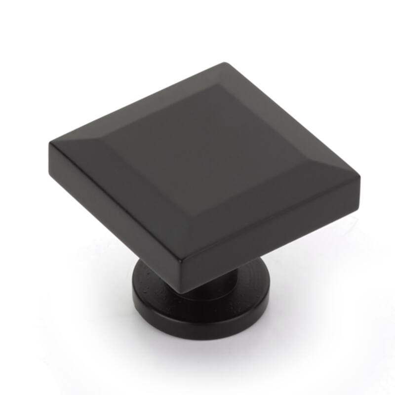 Schaub and Company Heathrow 1-1/4" Contemporary Square Solid Brass - Matte Black