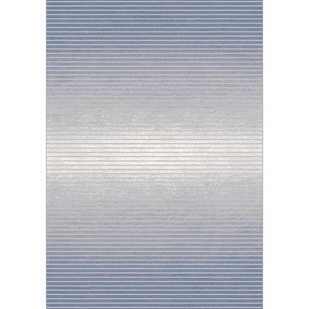 Blue Cream Textured Ombre Area Rug.