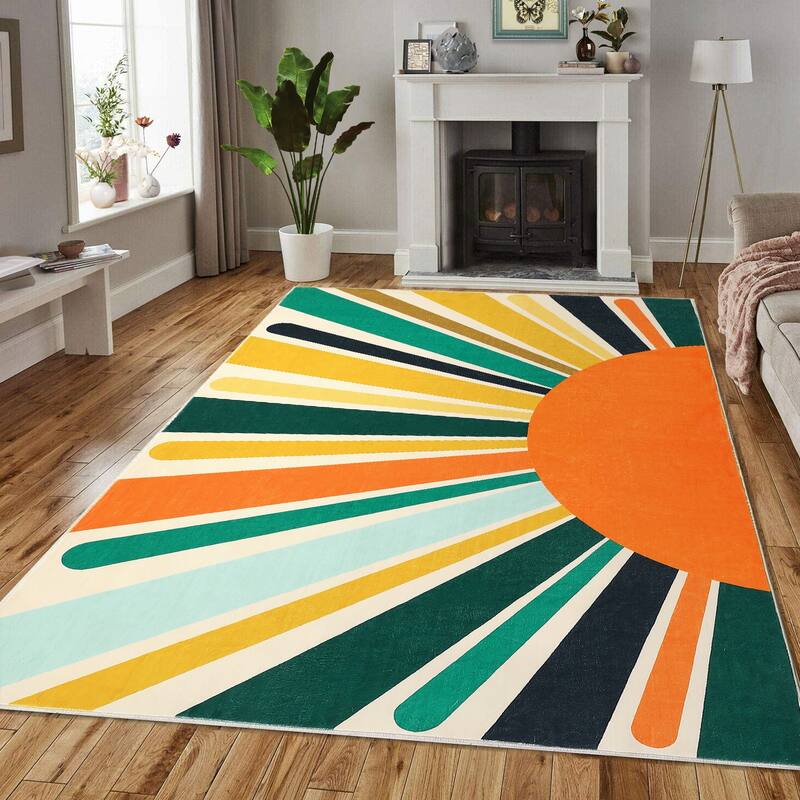 Garvee Rainbow Sol Kids Area Rug