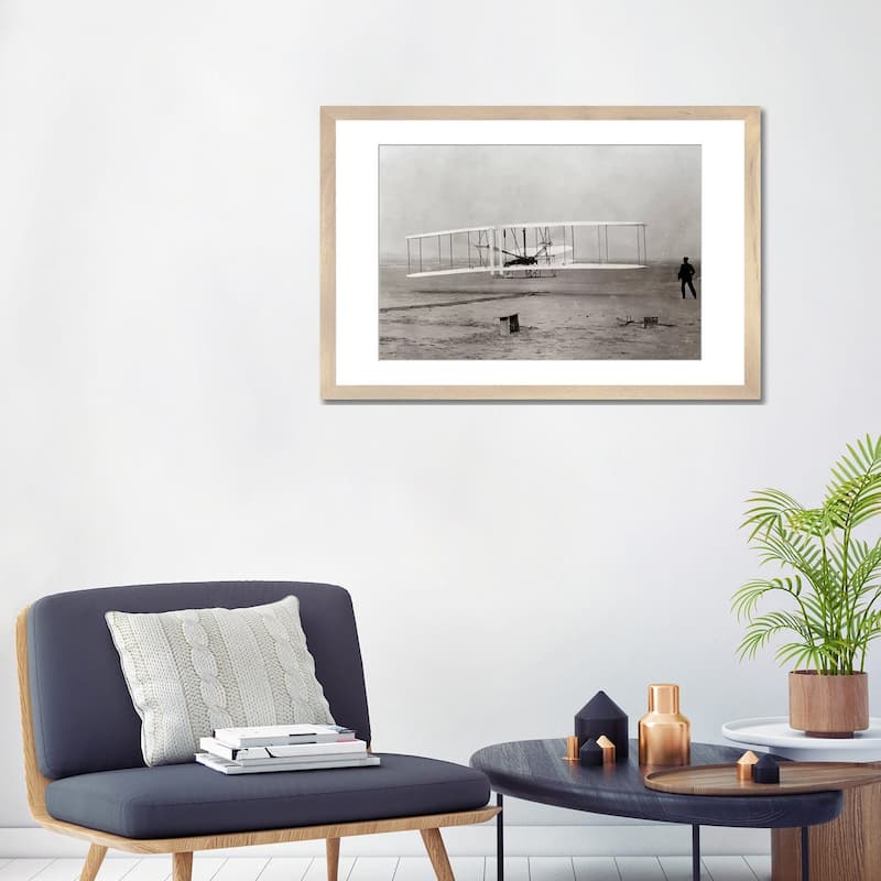 iCanvas "1903 Wright Brothers' Plane Taking Off At Kitty Hawk North Carolina USA" by Vintage Images