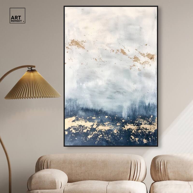 Ocean's Gold Hues II Canvas by Art Remedy