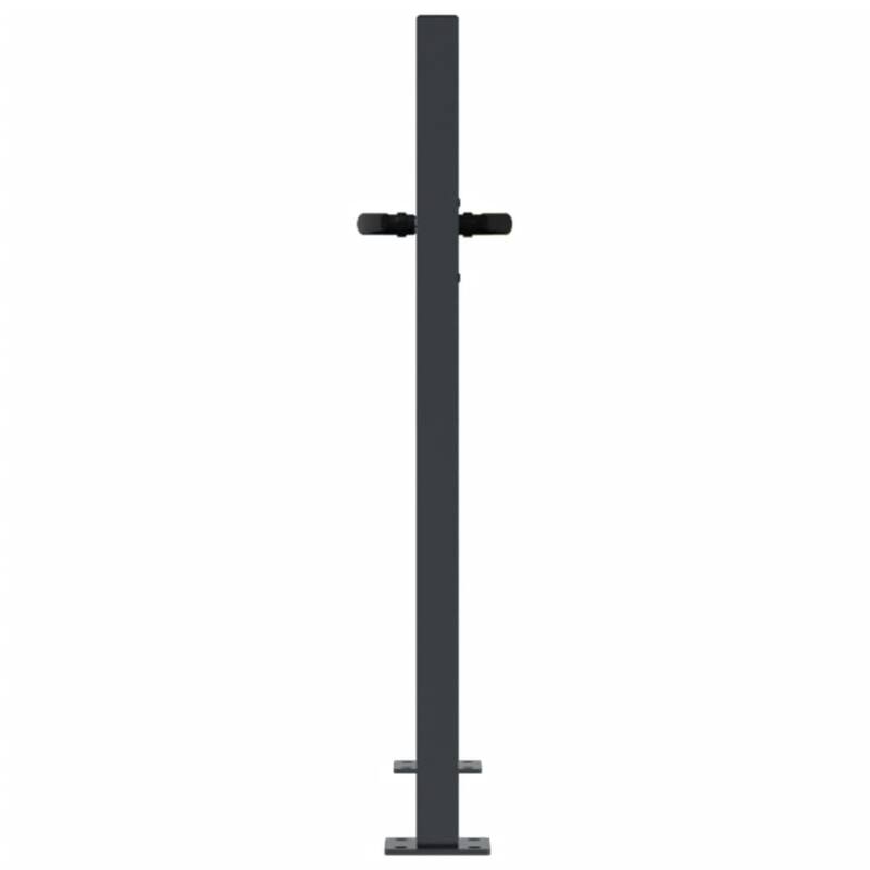 vidaXL Garden Gate Anthracite Steel Tree Design