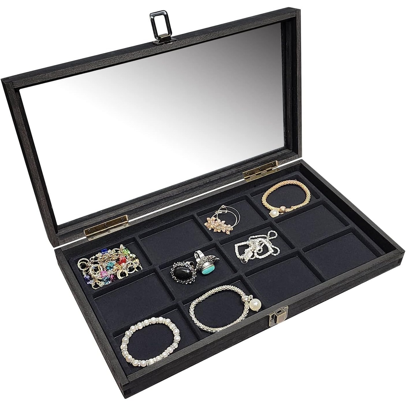 Glass top jewelry display box sale