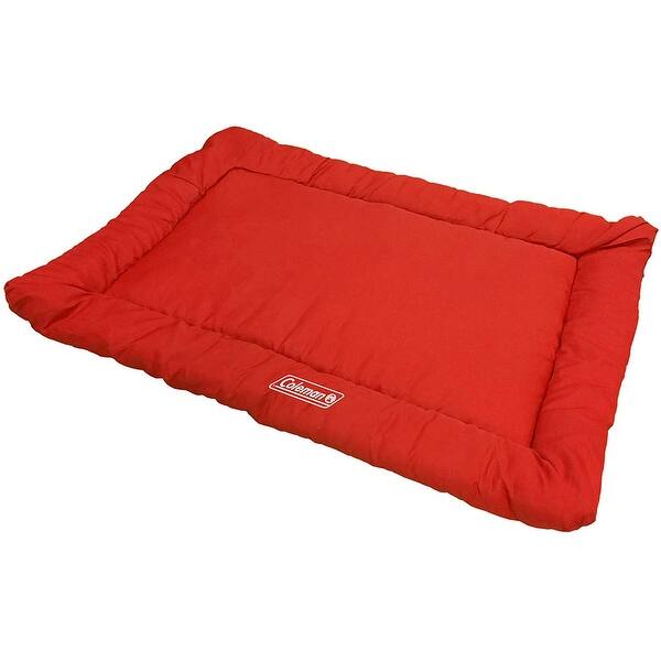 slide 3 of 10, Coleman Large Dog Bed for Travel, Roll Up Foldable Packable Pet Mat Travel Beds - 36x2x24 Inches Red