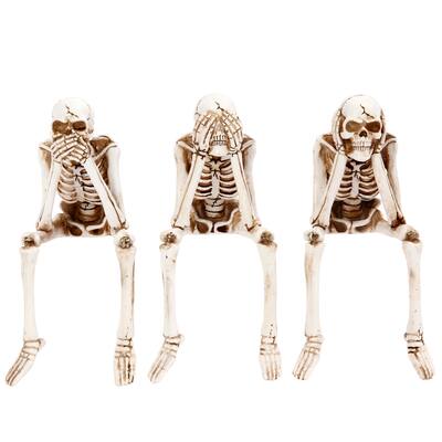 Set of 3 Spooky Halloween Skeletons