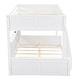 preview thumbnail 9 of 48, Twin XL / Full XL over Queen Bunk Bed with Open Cabinets and Charging Station, Storage Kids Bed Frame with Ladder