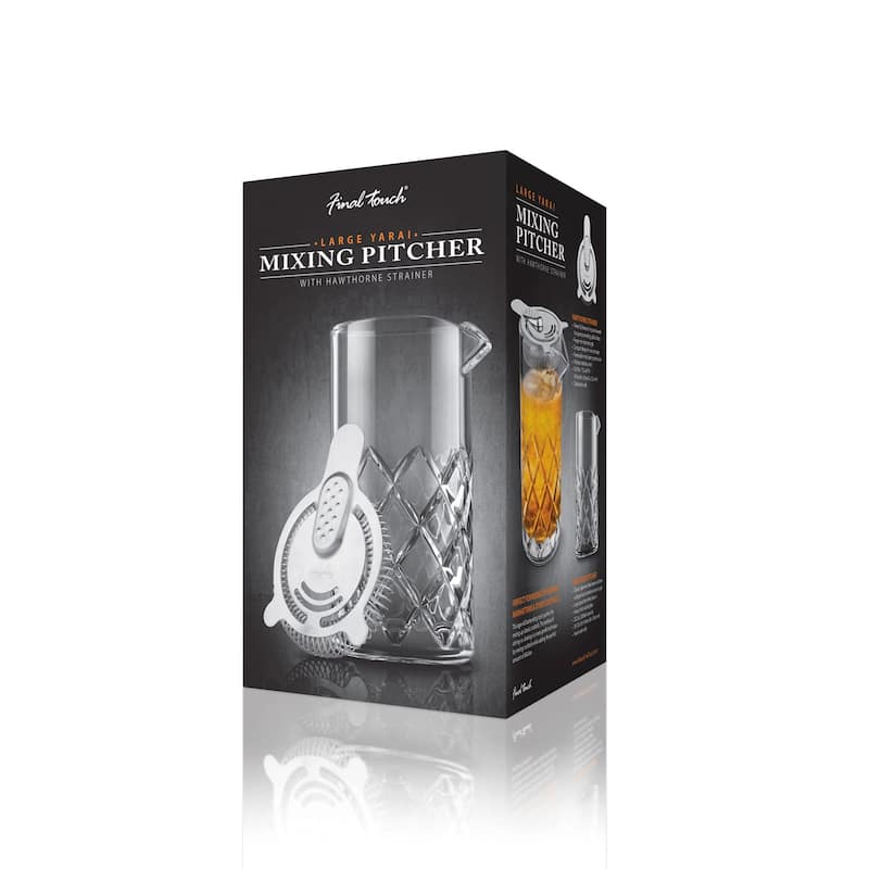 Final Touch Yarai Mixing Pitcher with Hawthorne Strainer
