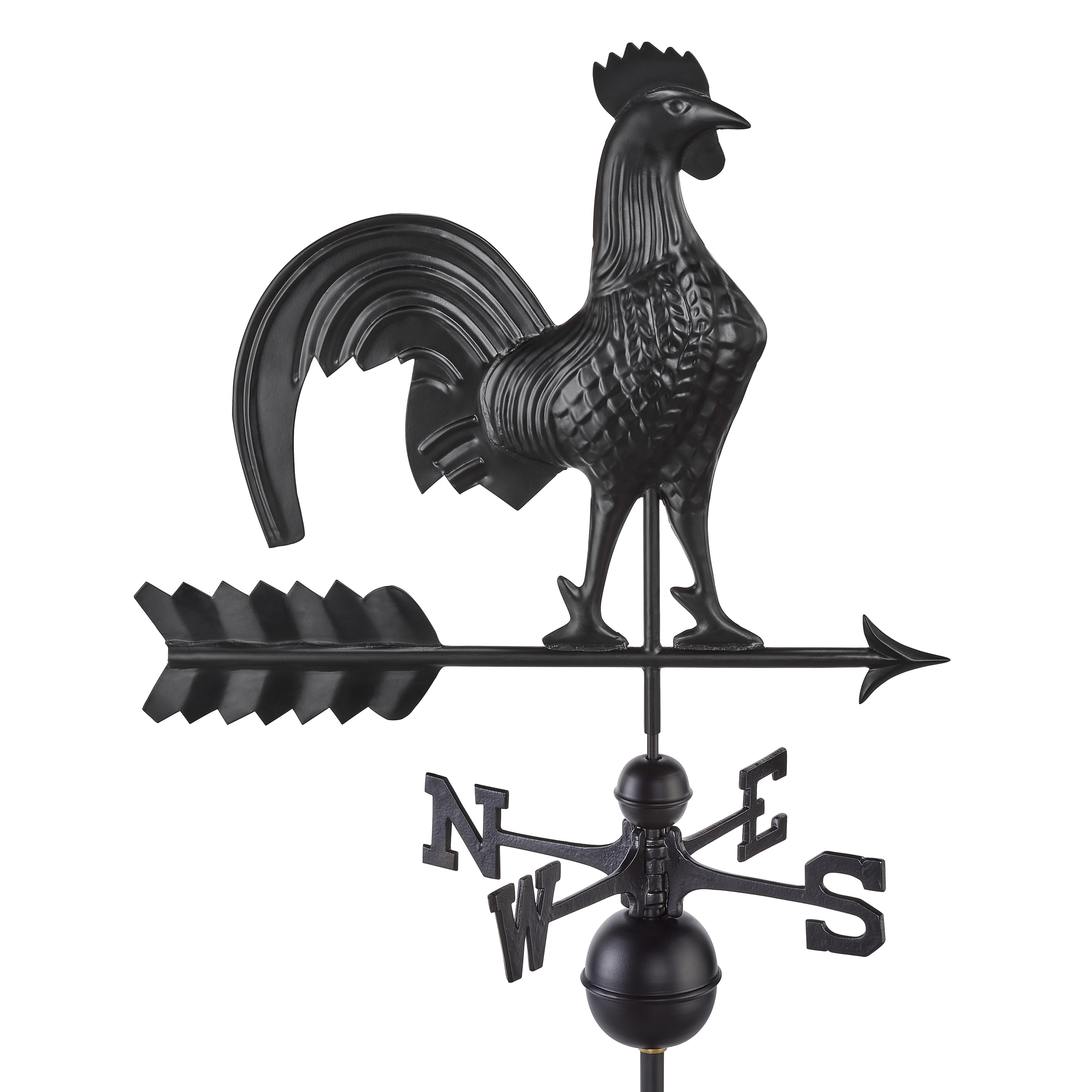 Modern Farmhouse-Inspired Rooster Weathervane - Black Finish by Good Directions