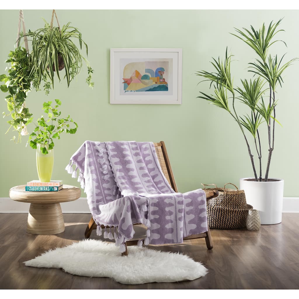 Himaya Woven Throw Blanket with Tassels by Jungalow