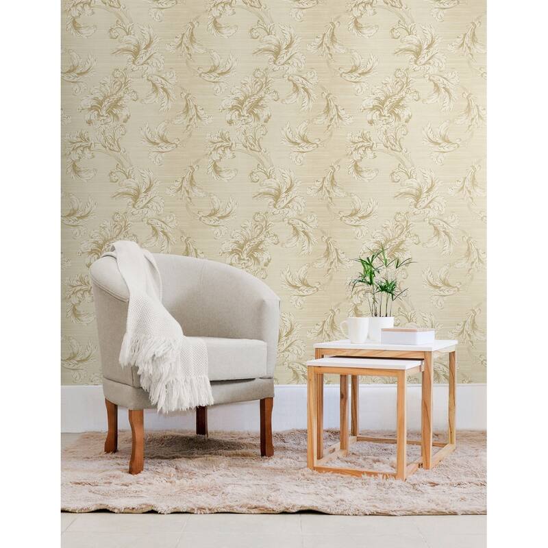 Seabrook Designs Vesper Acanthus Unpasted Wallpaper