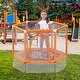 preview thumbnail 1 of 7, 55"Toddlers Trampoline with Safety Enclosure Net and Balls, Indoor Outdoor Mini Trampoline for Kids Kids