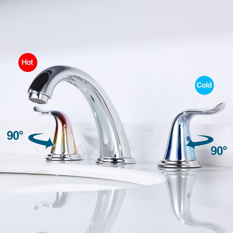 WOWOW Elegant Dual-Handle Bathroom Sink Faucet