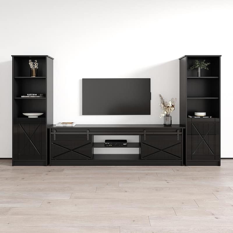 Granero 01 Entertainment Center - Black